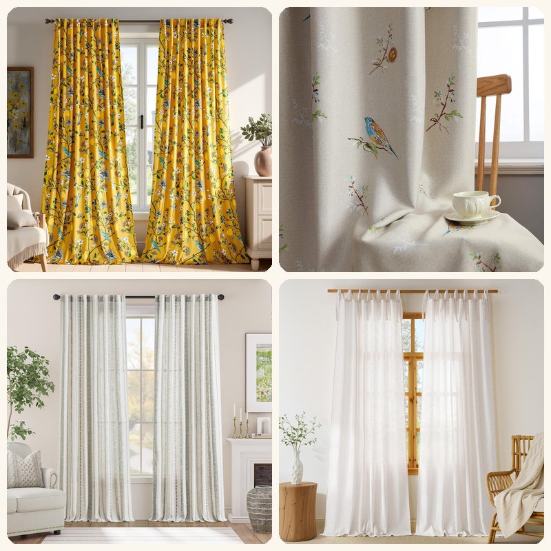 Anthro-inspired curtains collage
