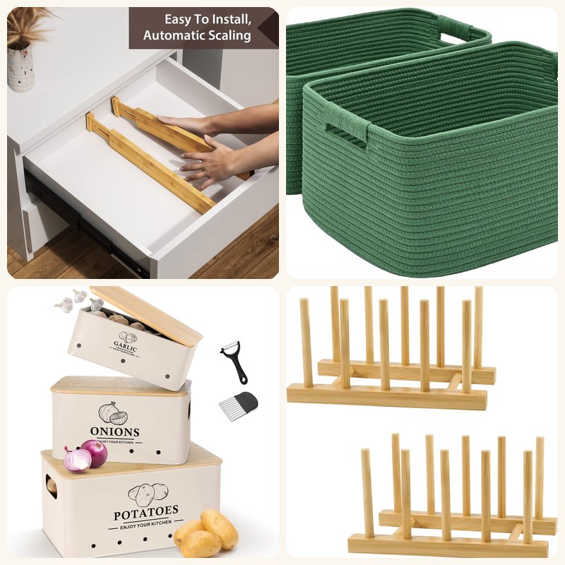 Kitchen organization finds collage